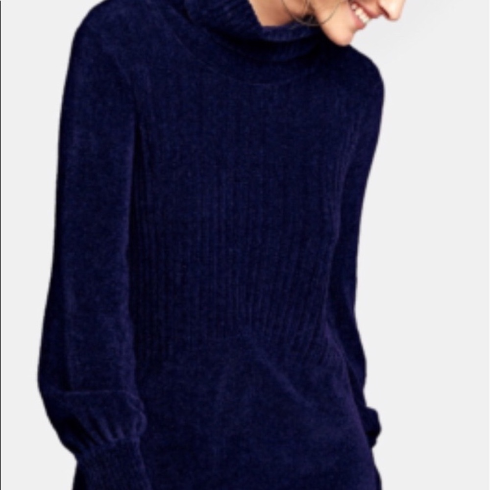 Free people blue turtleneck sweater dress